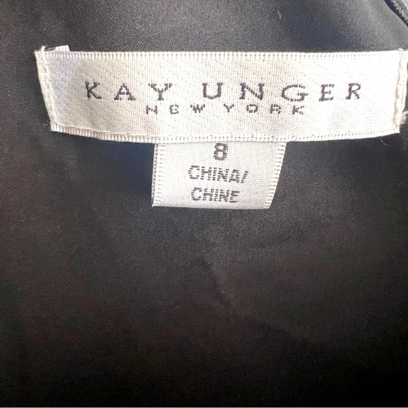 NEW Kay Unger CREPE WALK THRU JUMPSUIT black size 8 - Picture 5 of 10